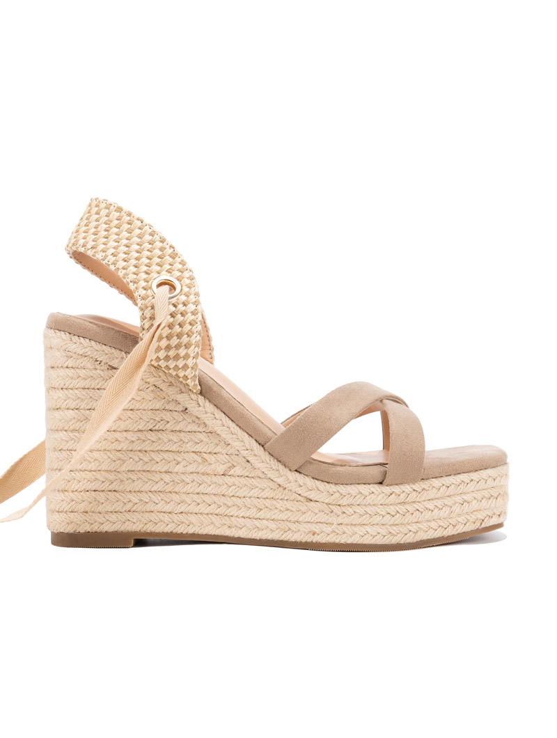 Sandales compensées en corde